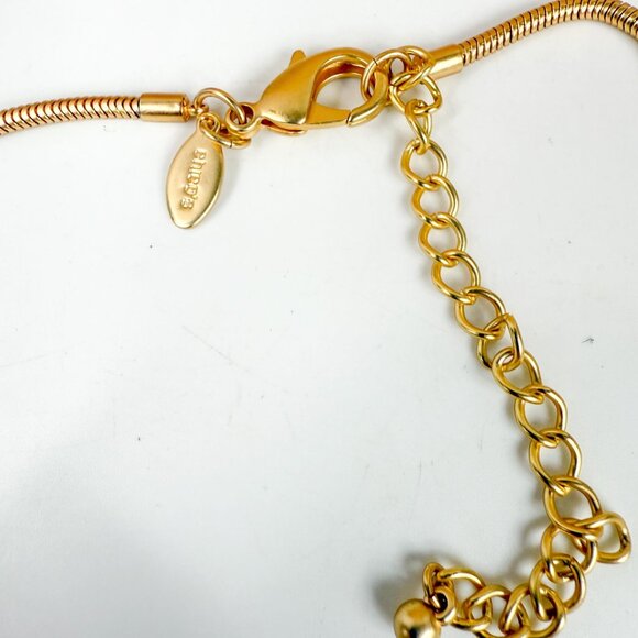 Chicos Gold Tone Eastern Filigree Bib Necklace Boho Statement - Picture 3 of 5